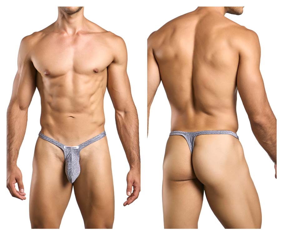 [JUSTIN+SIMON] Bulge Thongs Lurex Gray (XSJBU02)